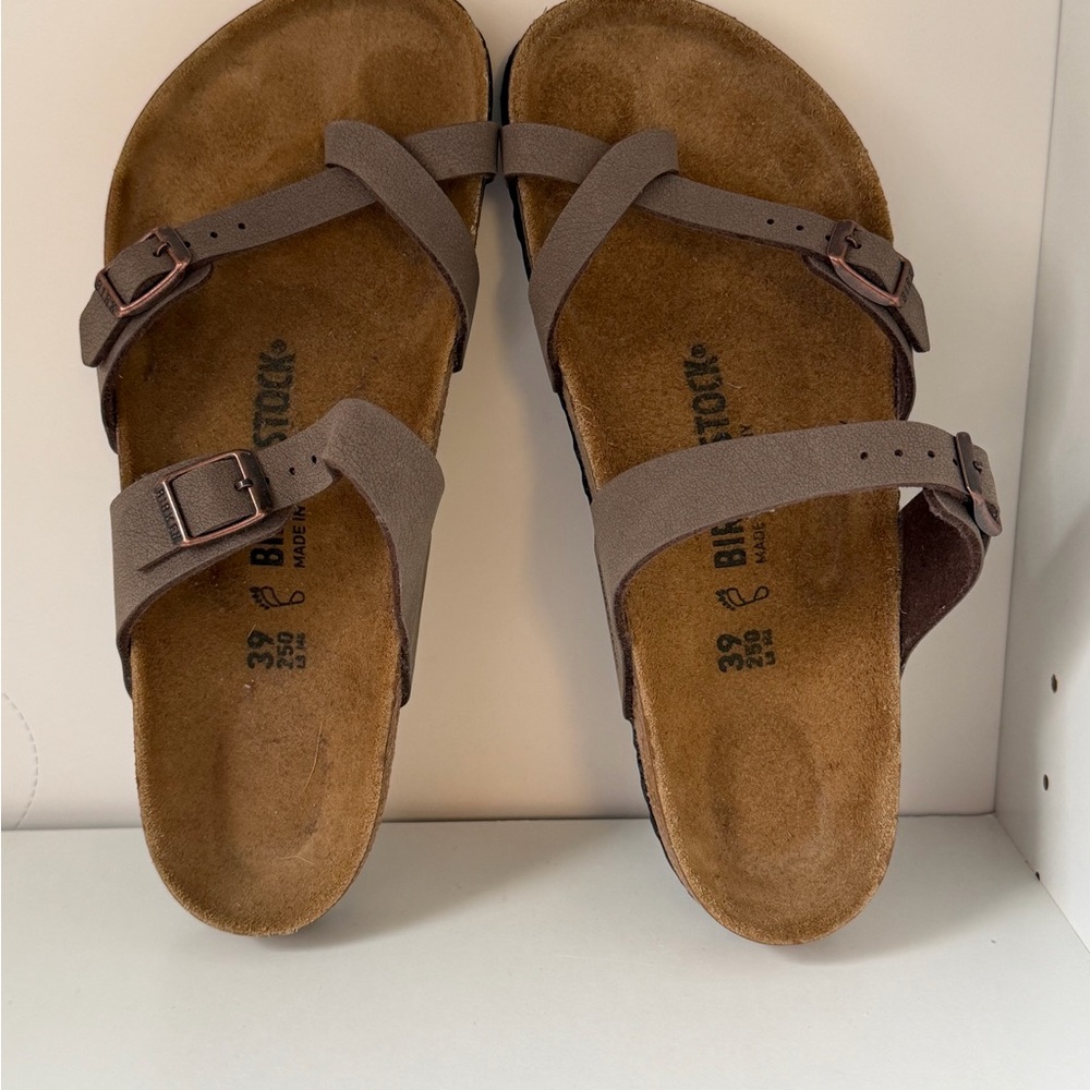 Birkenstock Taupe Double-Strap Sandals